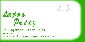 lajos pritz business card